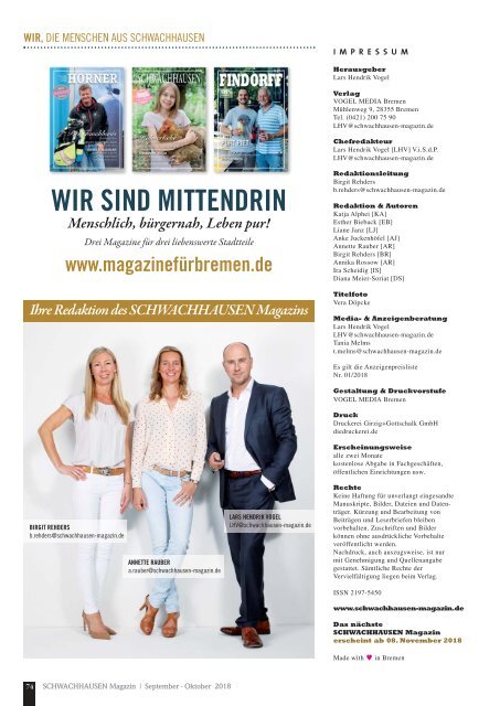 SCHWACHHAUSEN Magazin | September-Oktober 2018