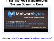 1-888-489-7936 Malwarebytes System Scanning Error