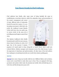 A Check List for Chef Outfit in Kitchen