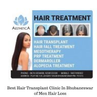Best Hair Transplant Clinic In Bhubaneswar of Men Hair Loss