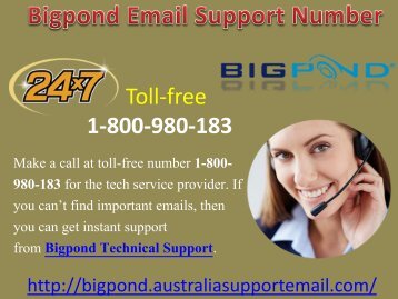 Hand Over Bigpond Error To at Email Support Number Via 1-800-980-183