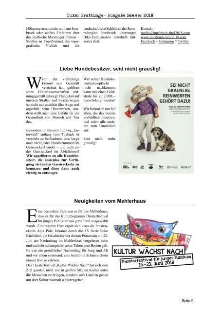 Tuxer Prattinge - Ausgabe Sommer 2018