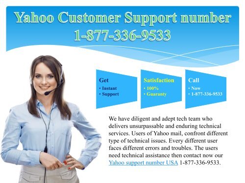 Yahoo Customer Support number 1877-503-0107