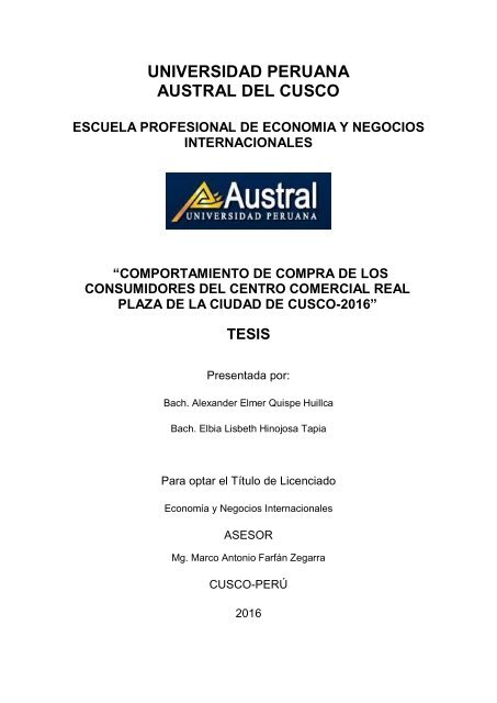 COMPORTAMIENTO DEL CONSUMIDOR