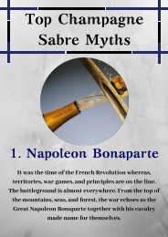 Historical Facts of Sabering a Champgne | Champagne Myths