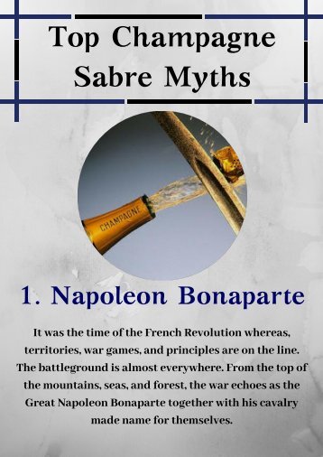Historical Facts of Sabering a Champgne | Champagne Myths