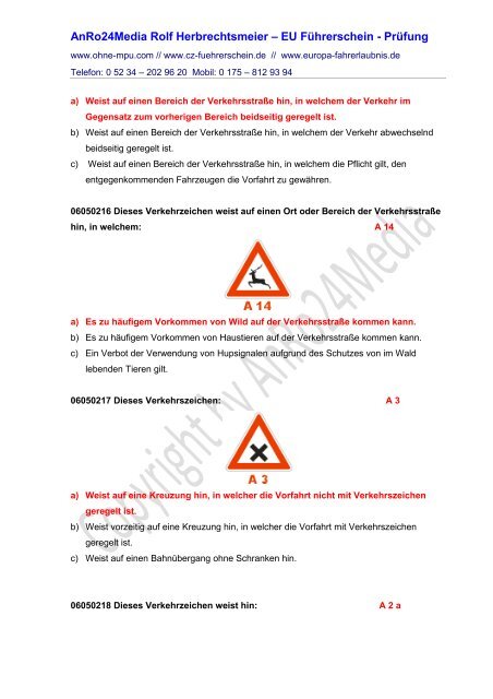 AnRo24Media Rolf Herbrechtsmeier – EU Führerschein - Prüfung