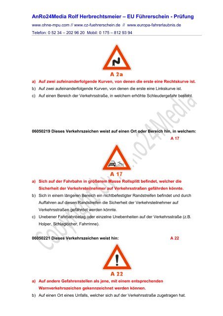 AnRo24Media Rolf Herbrechtsmeier – EU Führerschein - Prüfung