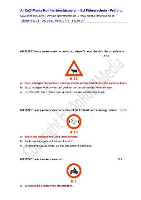 AnRo24Media Rolf Herbrechtsmeier – EU Führerschein - Prüfung