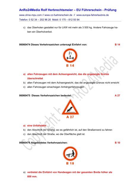 AnRo24Media Rolf Herbrechtsmeier – EU Führerschein - Prüfung