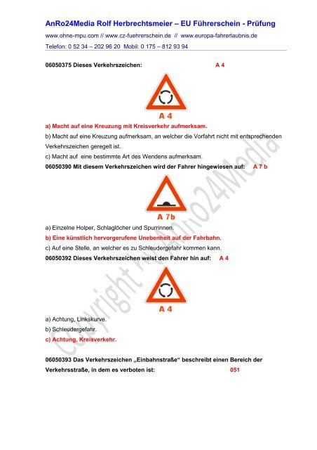 AnRo24Media Rolf Herbrechtsmeier – EU Führerschein - Prüfung