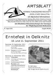 Erntefest in Oelknitz - VGem. Südliches Saaletal