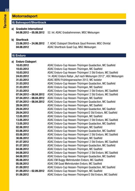 Event 2012 - ADAC Ortsclub-Portal