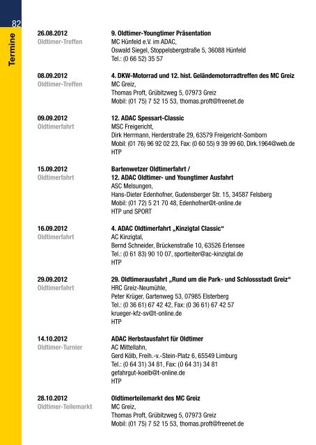 Event 2012 - ADAC Ortsclub-Portal