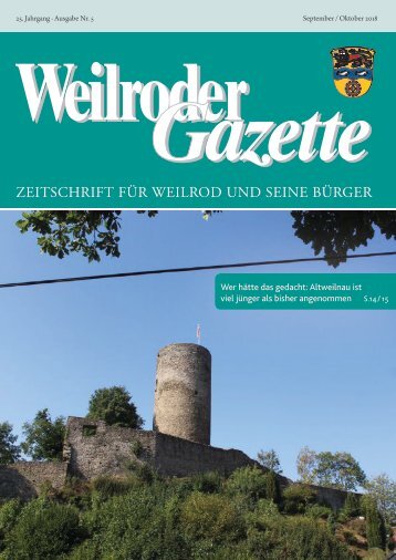 Weilroder Gazette September/Oktober 2018
