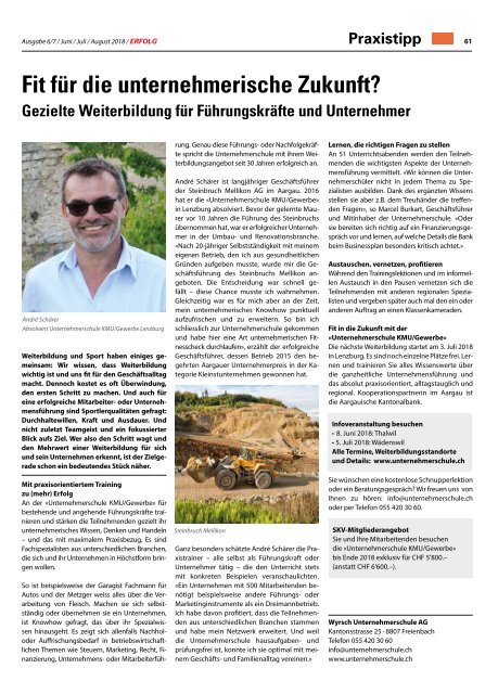 Erfolg_Ausgabe Nr. 6-8 - Juni - August 2018