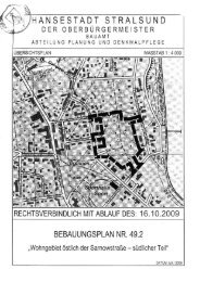 Begründung zum B-Plan - Hansestadt Stralsund