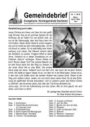 Gemeindebrief - Evangelischer Kirchenbezirk Gaildorf