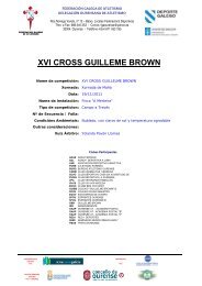 XVI CROSS GUILLEME BROWN - Federacion Galega de Atletismo