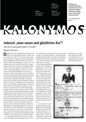 Kalonymos - Salomon Ludwig Steinheim-Institut für deutsch ...