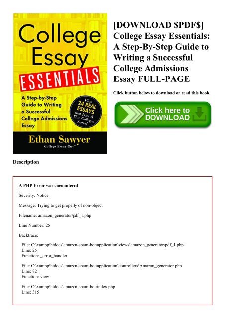 Writing a successful college application essays download