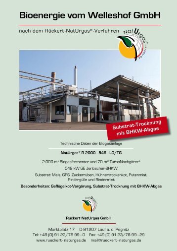 Bioenergie vom Welleshof GmbH - Rückert Naturgas