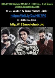 IMAIKKAA NODIGAL 2018 Watch FREE Full Movie Online STREAMING 855MB (Telugu)