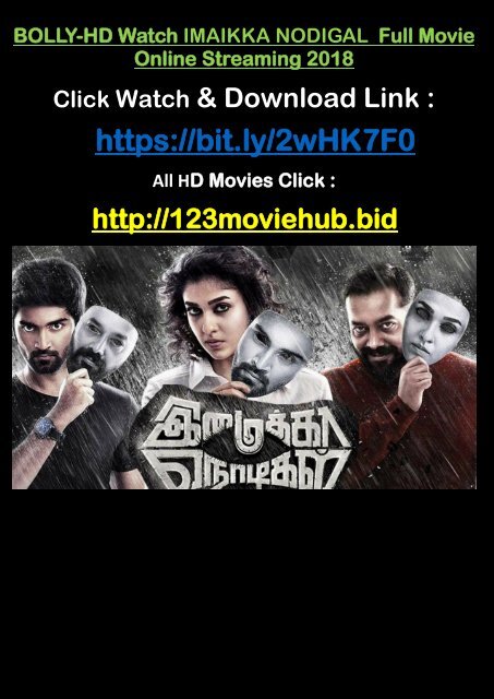 IMAIKKAA NODIGAL 2018 Watch FREE Full Movie Online STREAMING 855MB (Telugu)