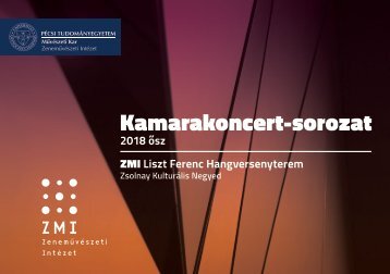 PTE MK ZMI Kamarakoncert-sorozat 2018 ősz