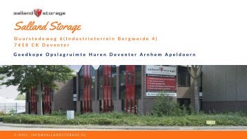 Opslagruimte Huren door Salland Storage - Deventer