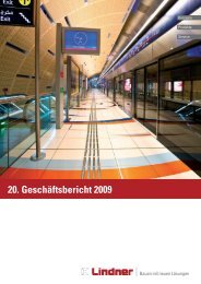 Geschäftsbericht Lindner Gruppe 2009 - Lindner Group