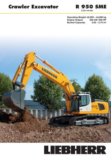 Crawler Excavator R 950 SME - liebherr-intermat.com