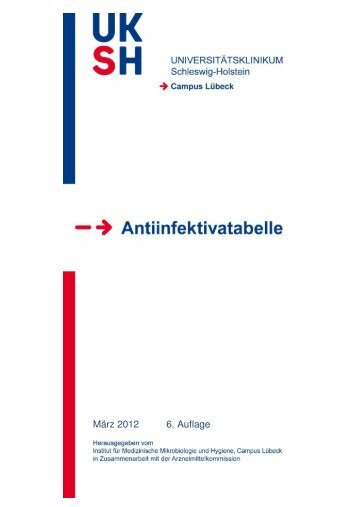 Antiinfektivatabelle - Institut für Med. Mikrobiologie und Hygiene ...