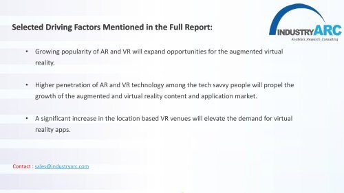 Augmented and Virtual Reality Content and Application Market-output