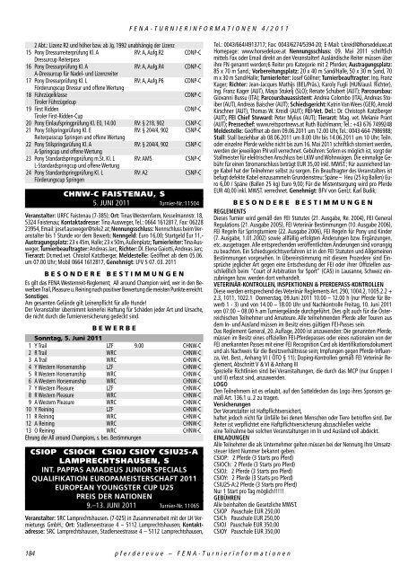 FENA-Turnierinformationen 4/2011 - OEPS