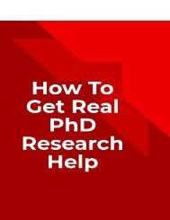 How To Get Real PhD Research Help