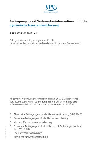 Bedingungen und Verbraucherinformationen für die dynamische ...