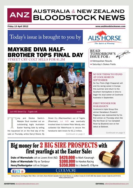 australia - ANZ Bloodstock News