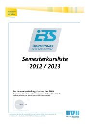 Das IBS der BWB Semesterkursliste 2012 - Berliner Werkstätten für ...