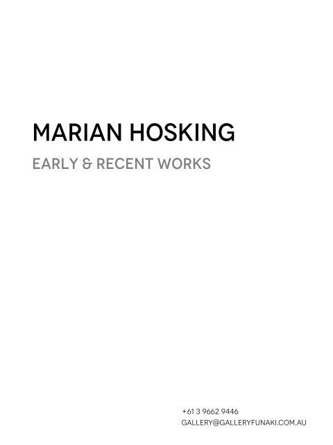 Marian Hosking archival works