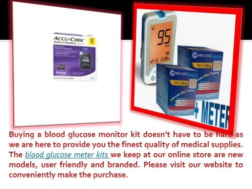 Buy the best quality  blood glucose meter from Medical Supply Corner