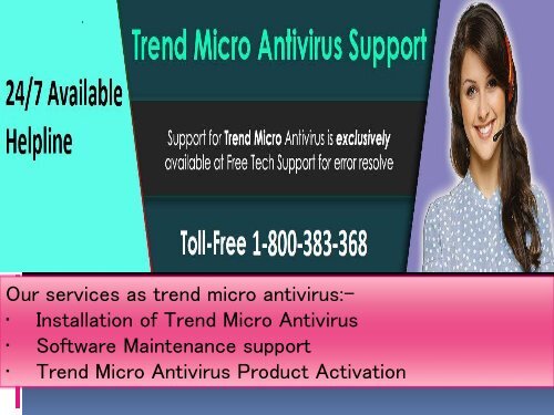 1-800-383-368  Perfect Solution Trend Micro Antivirus Support Helpline  