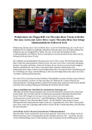 Weltpremiere des Flaggschiffs von Mercedes-Benz Trucks in Berlin