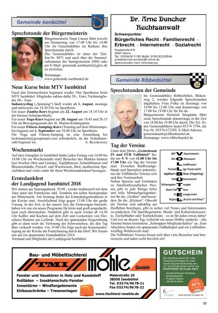 Kurier Isenbüttel September 2018