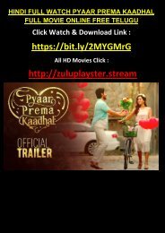 ON Cinemark Watch PYAAR PREMA KAADHAL 2018 (TELUGU) FULL MOVIE ONLINE 2018 FULL HINDI