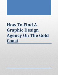 How To Find A Graphic Design Agency On The Gold Coast