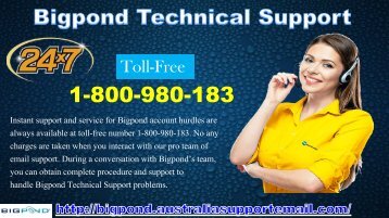 Dial 1-800-980-183 And Contact Our Techies To Bigpond Technical Support