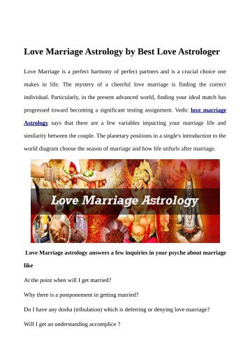 Love Marriage Astrology Services | Love Marriage in Vedic Astrology