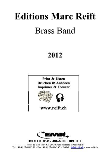 Brass Band 1st Page - Editions Marc Reift