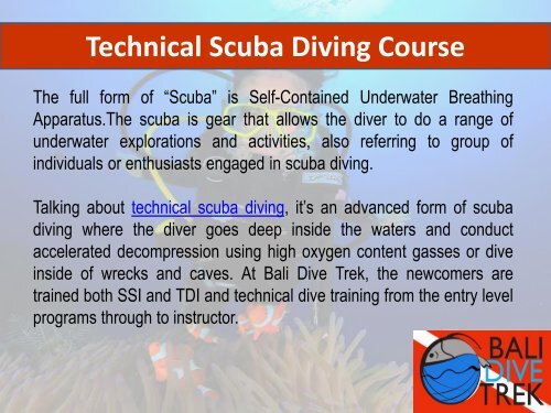 Advanced Scuba Diving Course